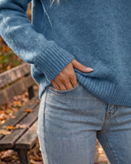 Cozy Chic Ribbed Turtleneck Knit Pullover