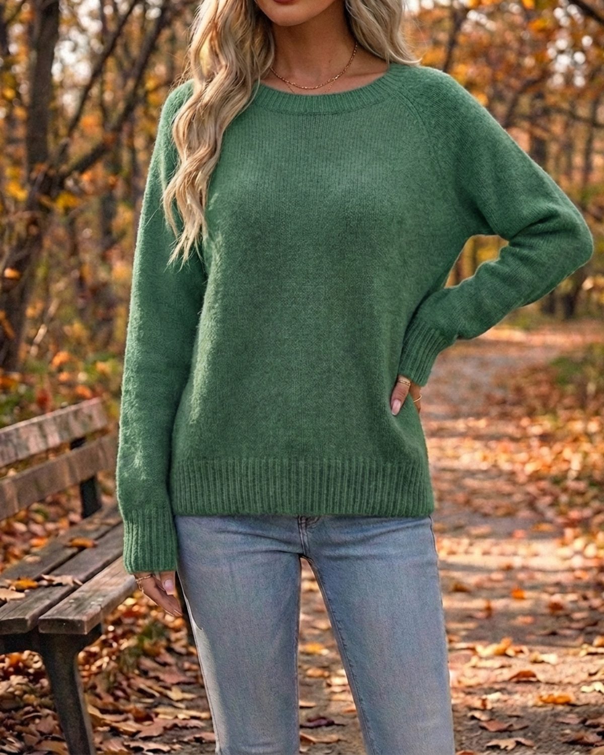 Soft Touch Plush Knit Crewneck Pullover