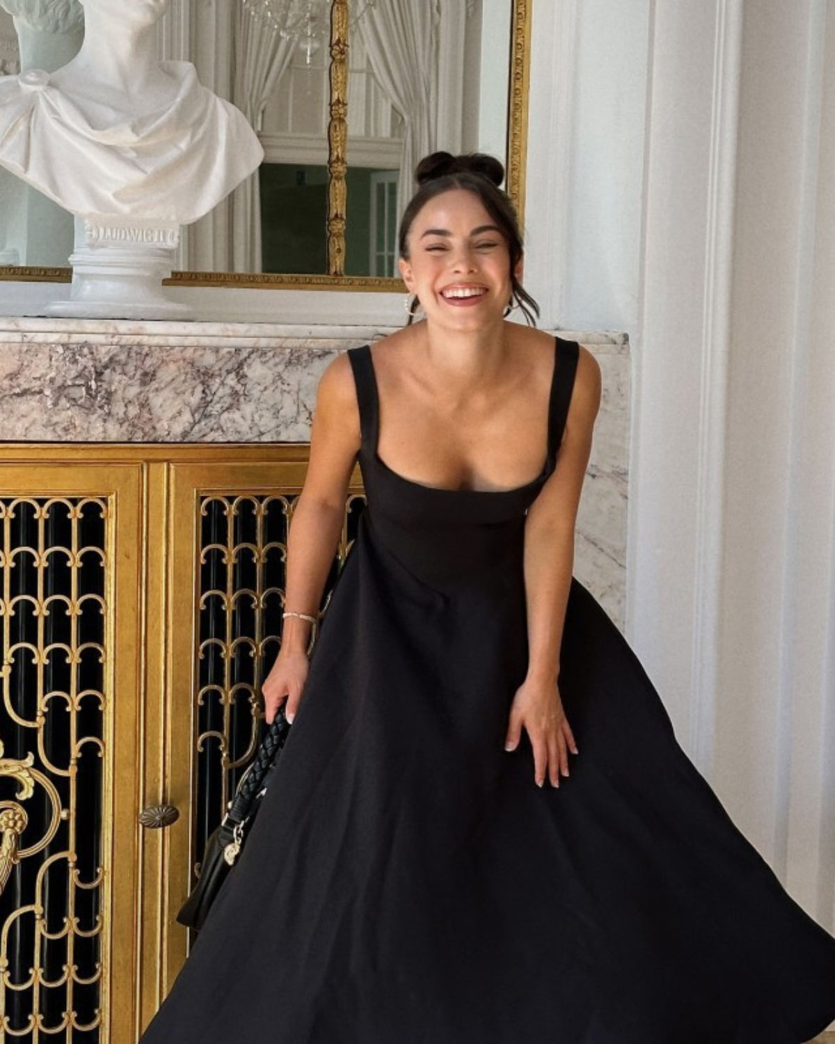 Timeless Square Neck A-Line Ankle-Length Dress