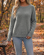 Soft Touch Plush Knit Crewneck Pullover