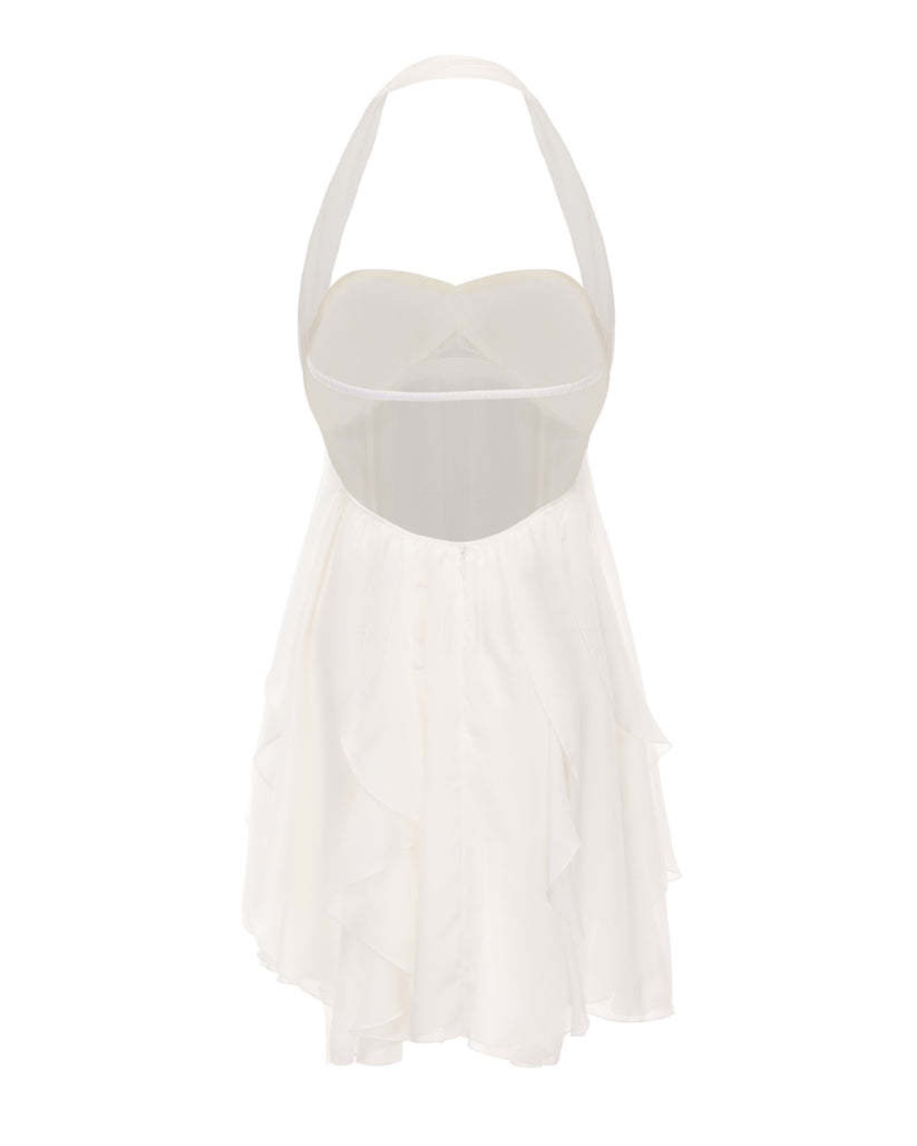 Romantic Floral Ruffle Chiffon Starfish Mini Dress