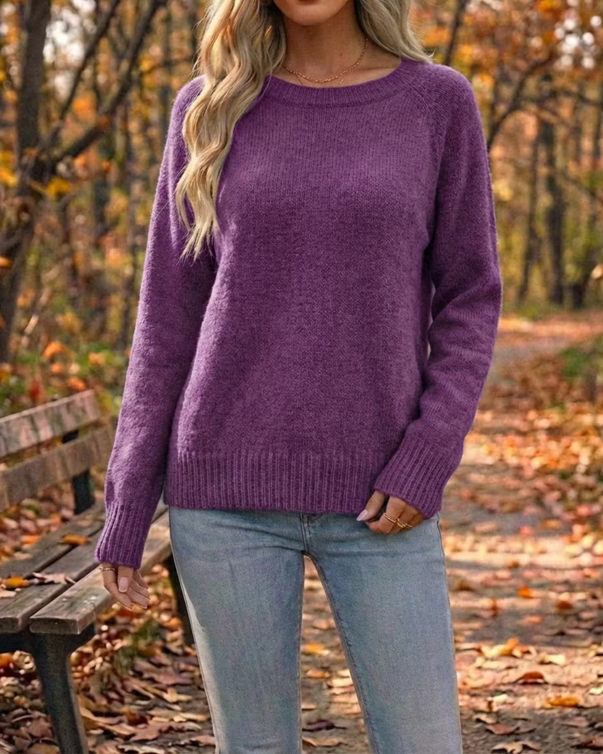 Soft Touch Plush Knit Crewneck Pullover