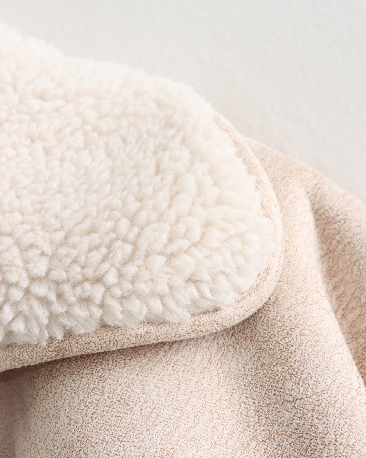 Luxe Faux Suede Sherpa-Lined Aviator Jacket