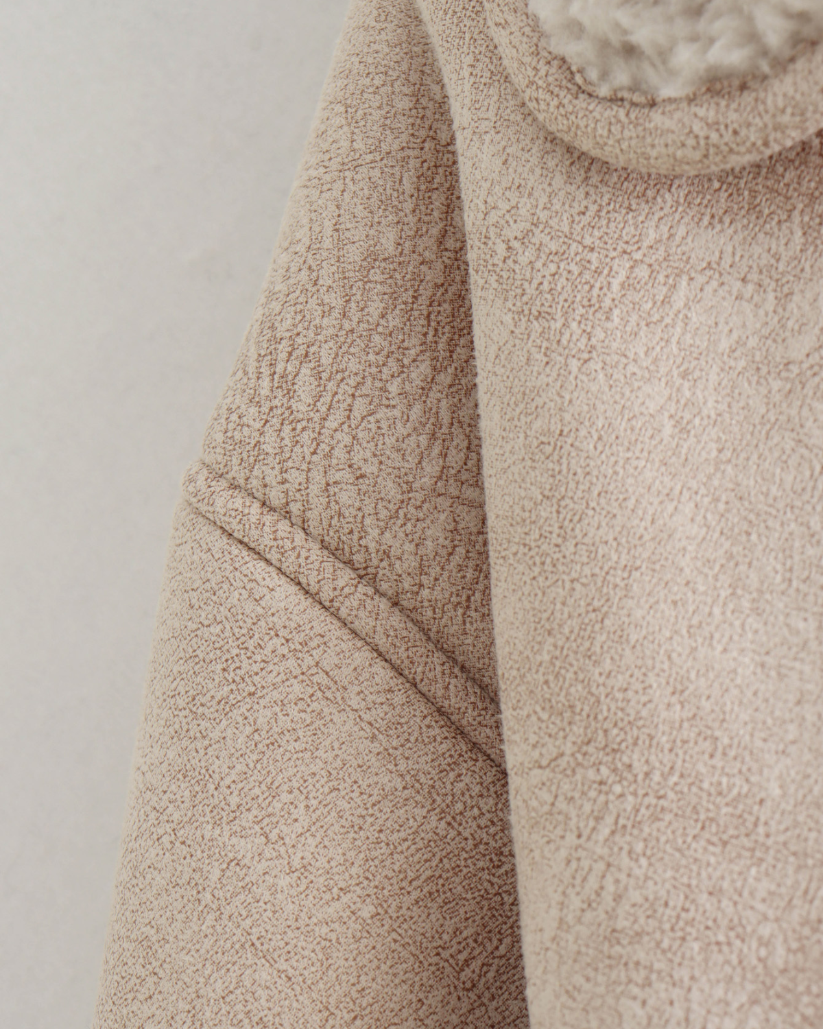 Luxe Faux Suede Sherpa-Lined Aviator Jacket