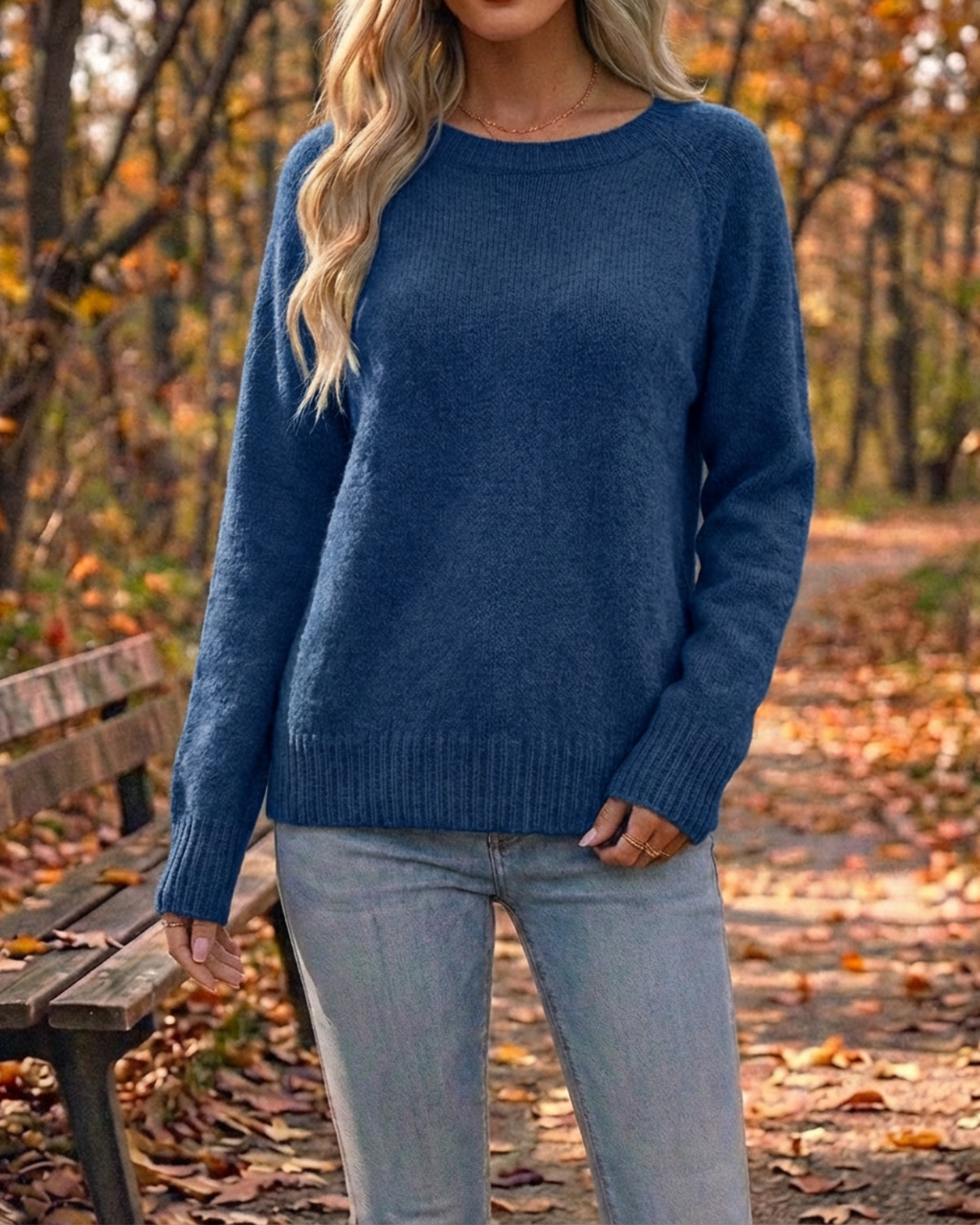 Soft Touch Plush Knit Crewneck Pullover