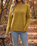 Soft Touch Plush Knit Crewneck Pullover