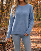 Soft Touch Plush Knit Crewneck Pullover