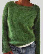 Soft-Touch Textured Knit Relaxed Pullover