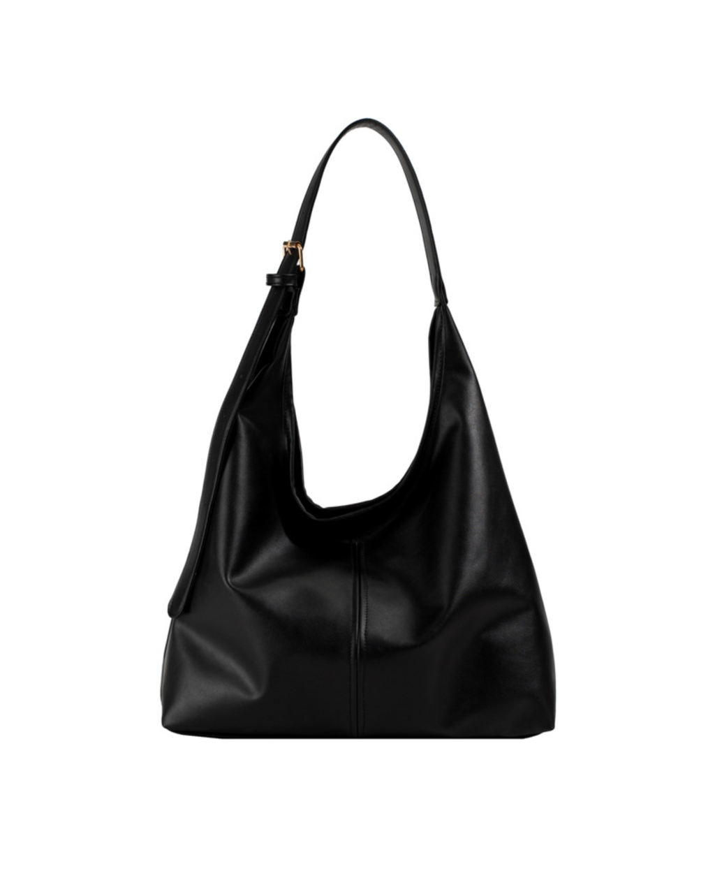 Minimalist Slouchy Vegan Leather Hobo Tote