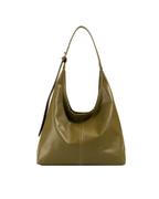 Minimalist Slouchy Vegan Leather Hobo Tote