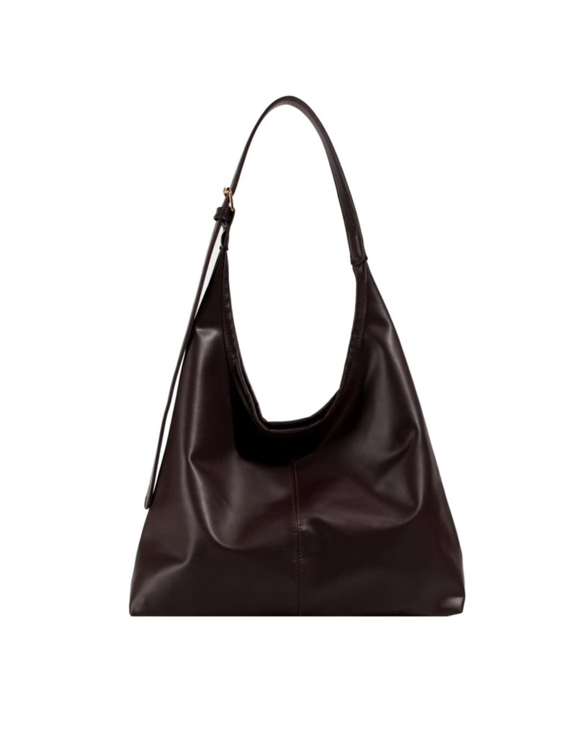 Minimalist Slouchy Vegan Leather Hobo Tote