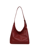 Minimalist Slouchy Vegan Leather Hobo Tote