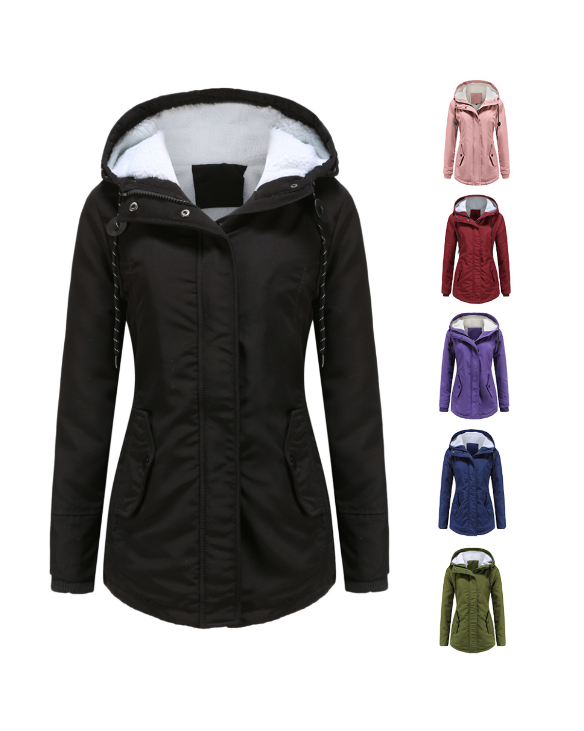 Nordic Fleece-Lined Water-Resistant Winter Jacket