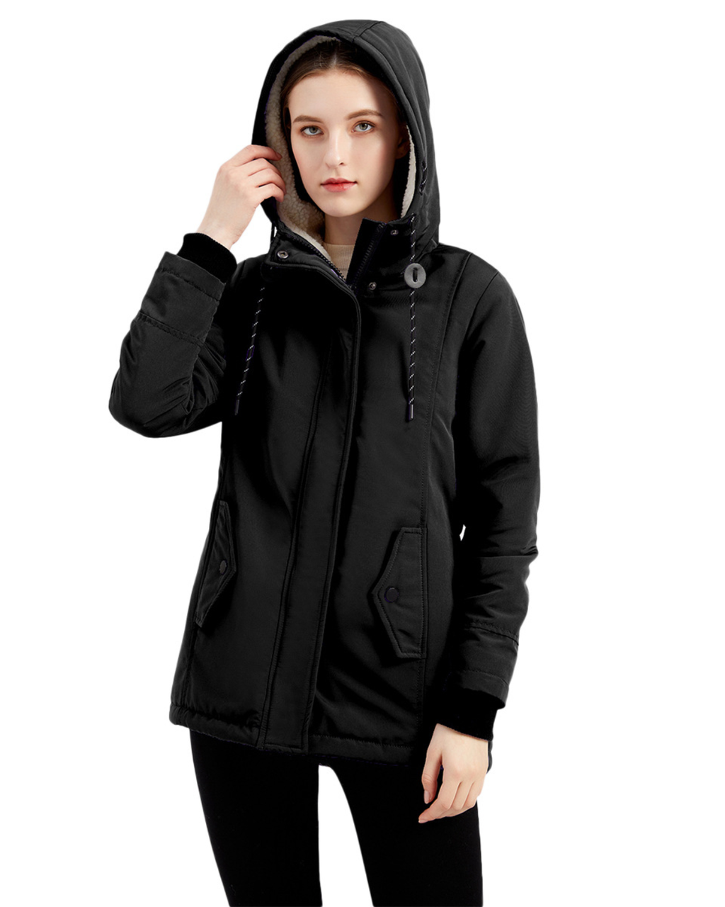 Nordic Fleece-Lined Water-Resistant Winter Jacket