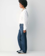 Cropped Zip-Up Workwear Jacket with Corduroy Collar