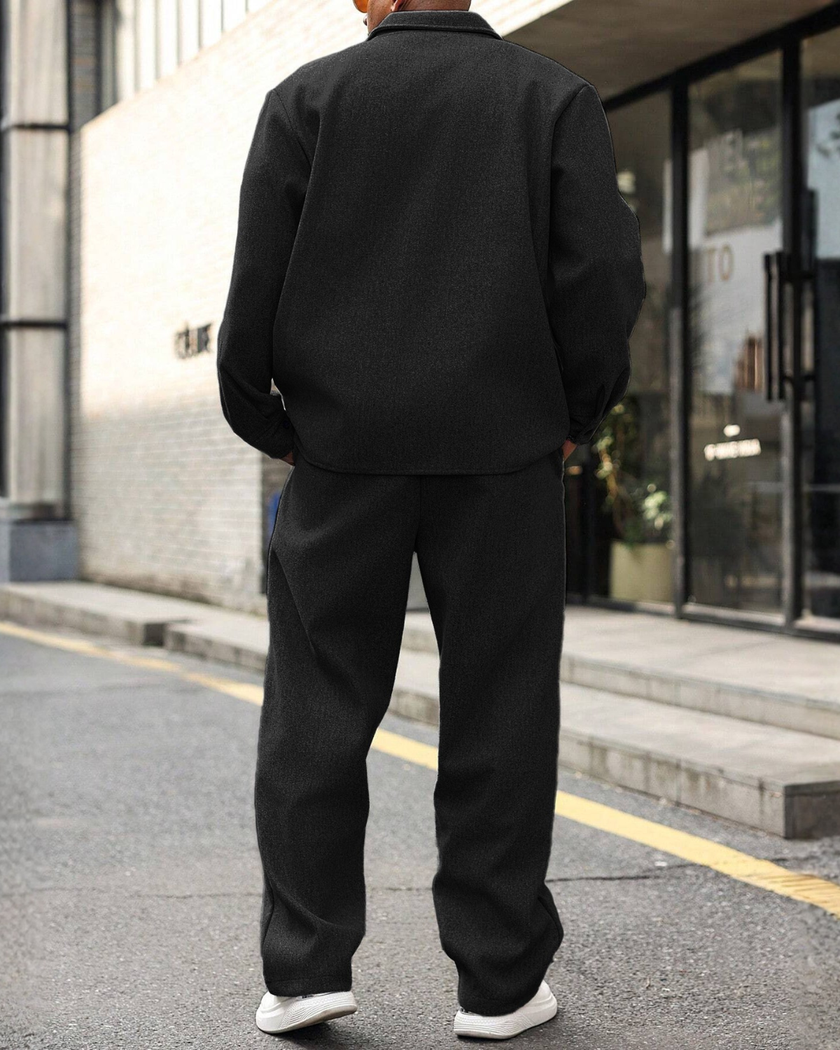 Cedric Melange Oversized Overshirt & Trouser Set