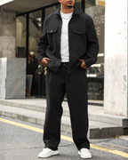 Cedric Melange Oversized Overshirt & Trouser Set