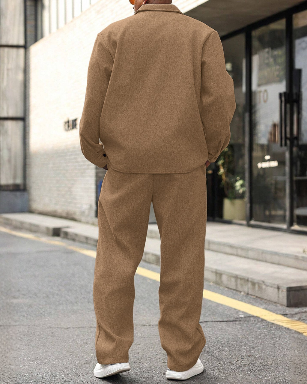 Cedric Melange Oversized Overshirt & Trouser Set
