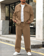 Cedric Melange Oversized Overshirt & Trouser Set