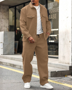 Cedric Melange Oversized Overshirt & Trouser Set
