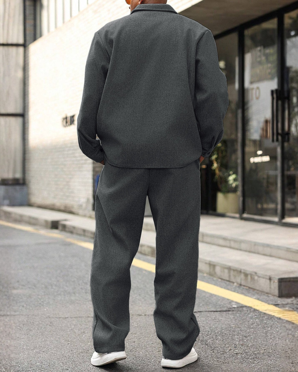 Cedric Melange Oversized Overshirt & Trouser Set