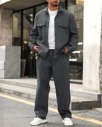 Cedric Melange Oversized Overshirt & Trouser Set