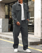 Cedric Melange Oversized Overshirt & Trouser Set