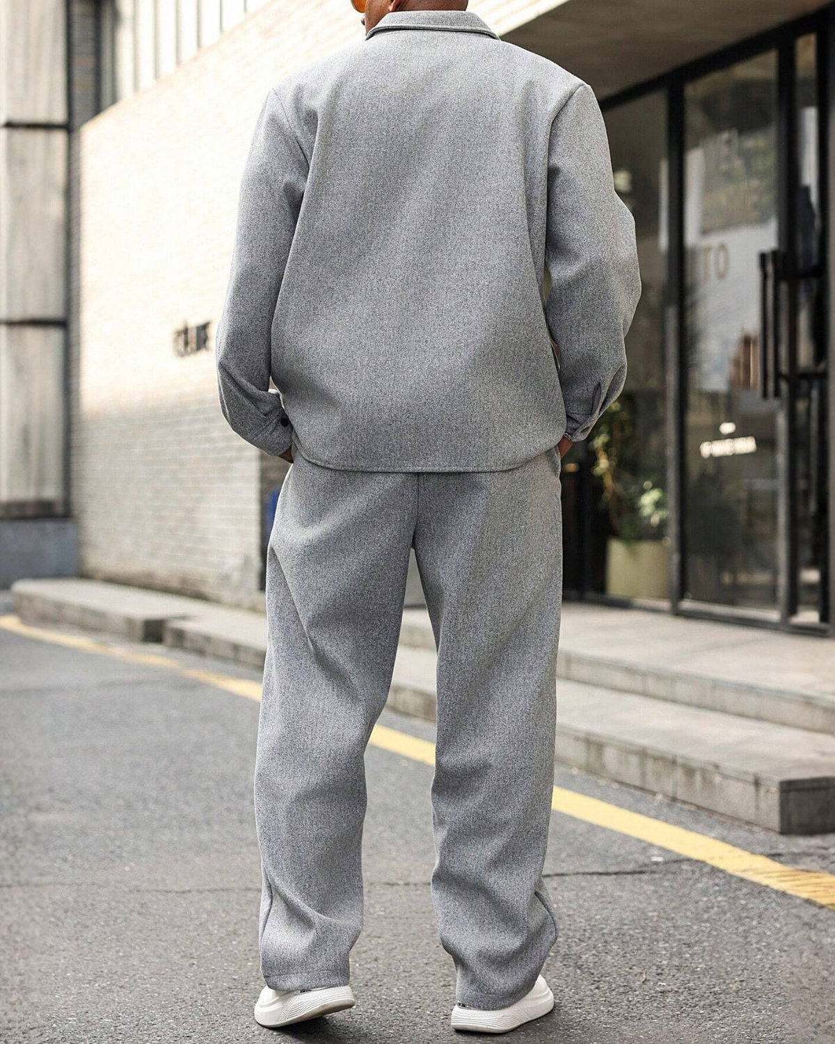 Cedric Melange Oversized Overshirt & Trouser Set