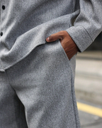 Cedric Melange Oversized Overshirt & Trouser Set