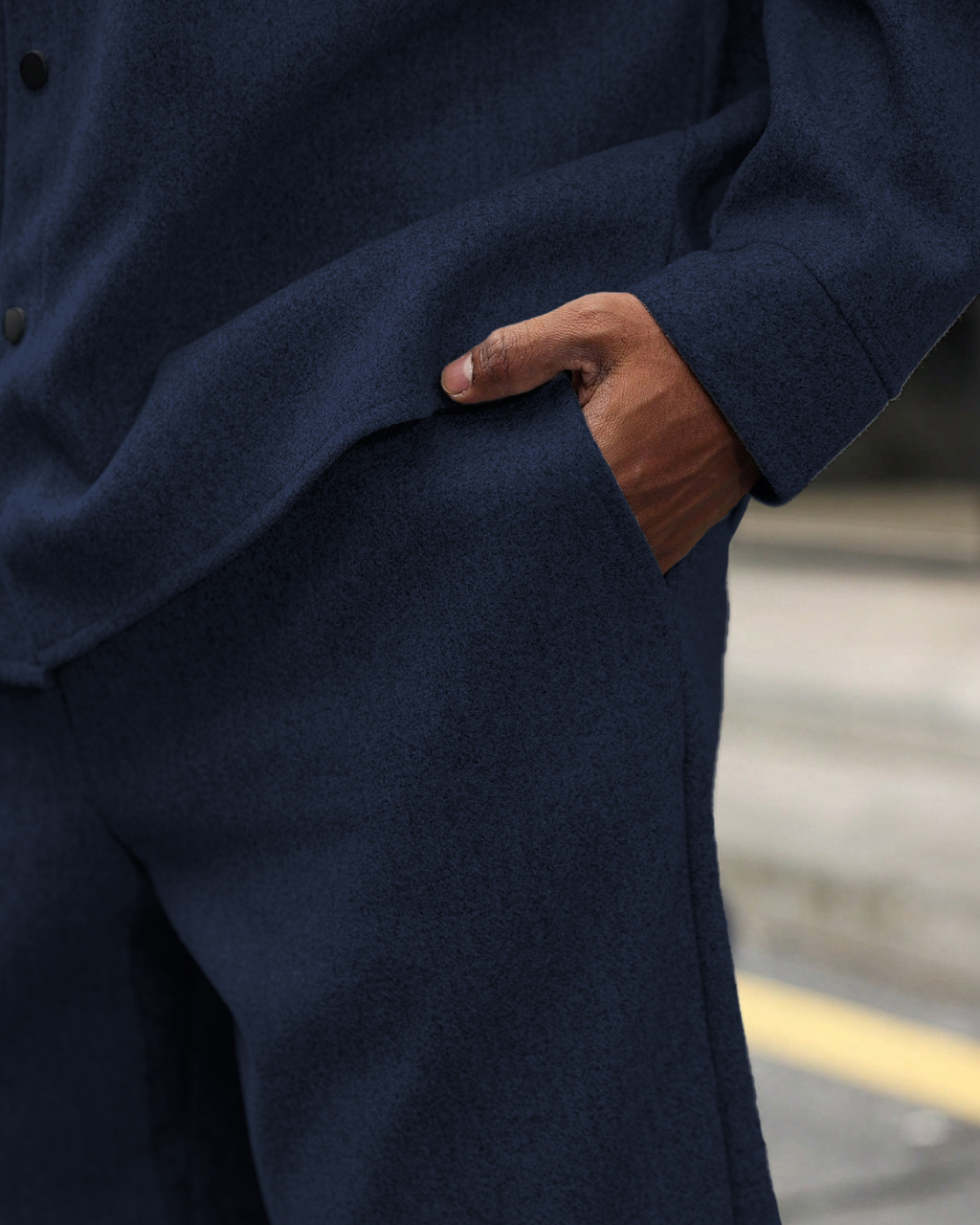 Cedric Melange Oversized Overshirt & Trouser Set
