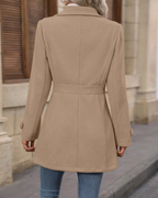 Timeless Elegance Button-Down Lapel Mid-Length Coat